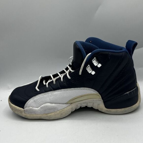 Nike Air Jordan 12 XII GS Obsidian Mens Size 8 Blue White Basketball 130690-410 - Picture 5 of 12